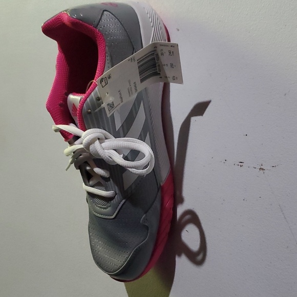 Gray and Pink Womens Adidas running shoes - Picture 2 of 4
